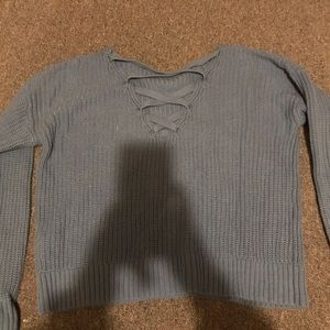 American eagle cross back sweater
